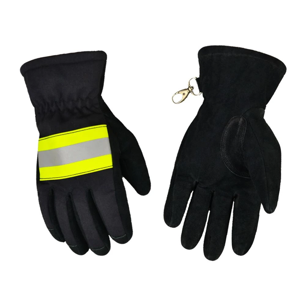 Guantes de cuero ignífugos para acampar al aire libre, acampar, barbacoa, fuego.