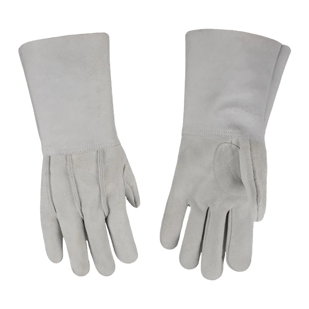 Soldador de seguridad para el trabajo manual Puños largos Vaca Guantes de sol...