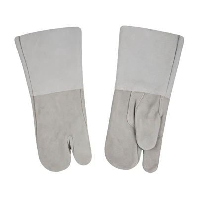 Proteja sus manos con guantes de soldadura resistentes al calor
