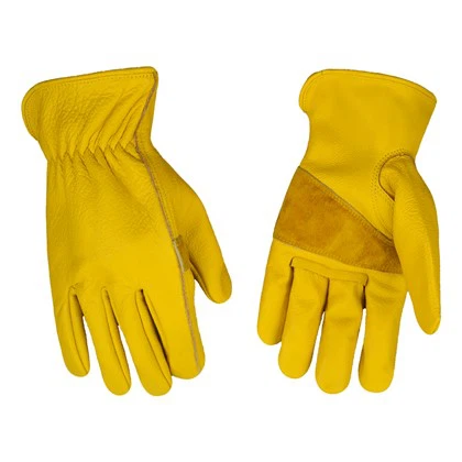 Guantes industriales amarillos resistentes
